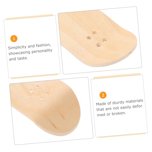 SOPOTUTU Holz Fingerboard Deck aus Ahornholz Präzise Passform für Standard Finger Skateboards Einfach zu Montieren Robustes Skateboard Ersatzdeck für Finger Skate Tricks und Party von SOPOTUTU