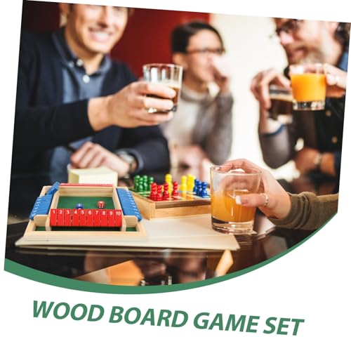 SOPOTUTU Holzbrettspiel Zahlen Würfelspiel mit Spieler Rutsch Design Sicheres Holzmaterial Lustiges Party und Familienspiel für Unterhaltung und Geschenke Interaktives Brettspiel für von SOPOTUTU