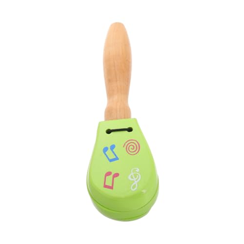 SOPOTUTU Holzklapper mit Ergonomischem Griff Langlebiges Musikinstrument für Frühe Musikalische Handliches Percussion für Kleinkinder und Vorschulkinder von SOPOTUTU