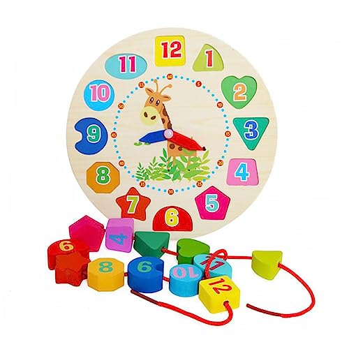 SOPOTUTU Holzperlen Uhr Lernspielzeug für Kleinkinder Holzsortieruhr Formen Pädagogisches für Jungen und Fördert Kreativität und Mathematische Fähigkeiten SOPOTUTU Holzperlen Uhr Lernspielzeug für Kleinkinder Holzsortieruhr Formen Pädagogisches für Jungen und Fördert Kreativität und Mathematische Fähigkeiten von SOPOTUTU