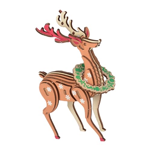 SOPOTUTU Holzpuzzle Rentier Weihnachten Interaktives DIY Puzzle für Festliche Dekoration Familienaktivität Ausgezeichnete Handwerkskunst Einzigartiges Holzspielzeug für Weihnachten SOPOTUTU Holzpuzzle Rentier Weihnachten Interaktives DIY Puzzle für Festliche Dekoration Familienaktivität Ausgezeichnete Handwerkskunst Einzigartiges Holzspielzeug für Weihnachten von SOPOTUTU