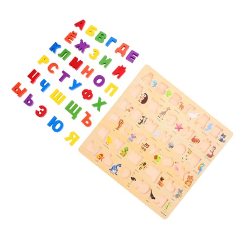 SOPOTUTU Holzpuzzle Russisches Alphabet Lernspielzeug für Stabiles Teiliges Buchstabenpuzzle zur Kognitiver Fähigkeiten und Hand Auge Koordination für Zuhause Kindergarten und Schule SOPOTUTU Holzpuzzle Russisches Alphabet Lernspielzeug für Stabiles Teiliges Buchstabenpuzzle zur Kognitiver Fähigkeiten und Hand Auge Koordination für Zuhause Kindergarten und Schule von SOPOTUTU
