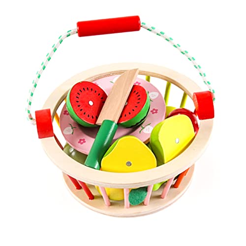 SOPOTUTU Holzspielzeug Obst Schneiden Set mit Aufbewahrungskorb Abnehmbare Früchte Lernspielzeug für Hand Auge Koordination Pädagogisches Küchenspielzeug für Kleinkinder und Mädchen SOPOTUTU Holzspielzeug Obst Schneiden Set mit Aufbewahrungskorb Abnehmbare Früchte Lernspielzeug für Hand Auge Koordination Pädagogisches Küchenspielzeug für Kleinkinder und Mädchen von SOPOTUTU