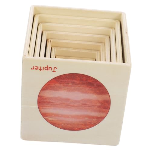SOPOTUTU Holzspielzeug für Stabiles Farbenfrohes Planet Stapelspielzeug Frühe Bildung Logisches Denkspiel Sicher und Hautfreundlich für Jungen und Mädchen Ab Jahren von SOPOTUTU
