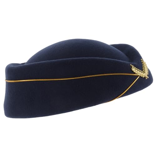 SOPOTUTU Hut Damen Cosplay Accessoire Airline Stewardess Mütze für Halloween und Kostümpartys Ergonomisches Design Leicht und Langlebig SOPOTUTU Hut Damen Cosplay Accessoire Airline Stewardess Mütze für Halloween und Kostümpartys Ergonomisches Design Leicht und Langlebig von SOPOTUTU