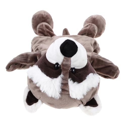 SOPOTUTU Interaktive Plüsch Handpuppe Waschbär Weiches Tier Handspielzeug für Frühes Lernspielzeug Realistische Wildtier Puppe für Rollenspiele Vorschule von SOPOTUTU