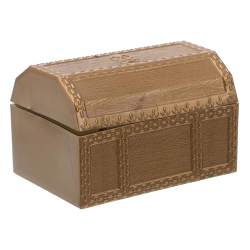 SOPOTUTU Kasten Piratenschatztruhe aufbewahrungsbox für kinderzimmer aufbewahrungsbox Organizer Mini-Schatztruhe Schatztruhe für Plastik Golden von SOPOTUTU
