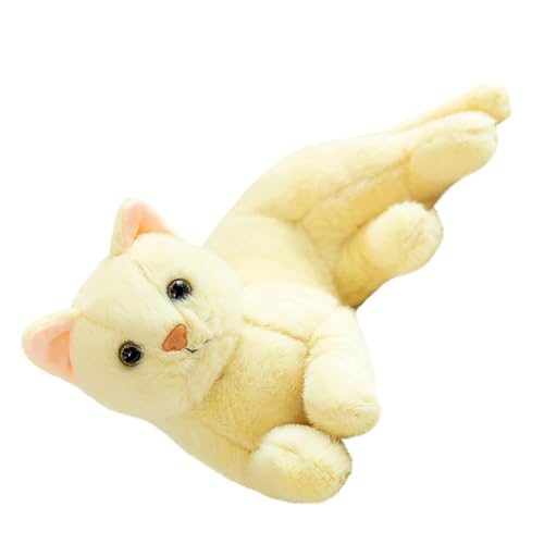 SOPOTUTU Katzenspielzeug Plüschkatze Realistisches Weiches Kuscheltier für Dekorative Katzenfigur für Geburtstagsfeiern und Feiertage Kuscheliges für Jungen von SOPOTUTU