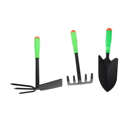 SOPOTUTU Kindergarten Gartenwerkzeug Metall Schaufel und Rechen Multifunktional Leichtes Gartenset für Graben Pflanzen und Umpflanzen Kinderfreundlich Ergonomisch für Außenbereiche von SOPOTUTU