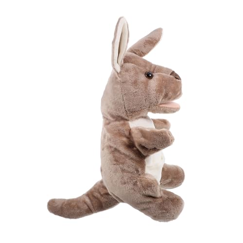 SOPOTUTU Kinderhandpuppe Plüschhandpuppen Geschichtenerzählhandpuppen Rollenspielhandpuppe Eltern Interaktives Cartoon Handpuppe Geschichtenerzählpuppenspielzeug Grau Pp Baumwolle von SOPOTUTU