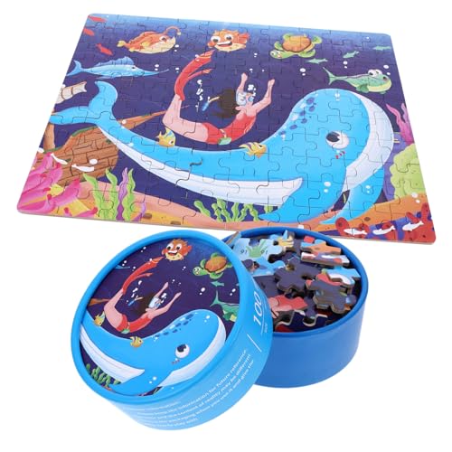 SOPOTUTU Kinderpuzzle Teiliges Papier mit Meereswelt Motiven Pädagogisches Puzzle für Kleinkinder Jahre Fördert Auge Hand Koordination und Kognitive Entwicklung und Langlebig von SOPOTUTU