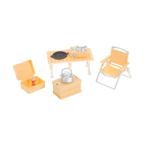 SOPOTUTU Kinderspielzeug Outdoor Miniatur Picknickset mit Klappbarem Stuhl Campingkocher und Zubehör Realistisches Camping Erlebnis für Kleinkinder Tragbares Rollenspiel in Gelb SOPOTUTU Kinderspielzeug Outdoor Miniatur Picknickset mit Klappbarem Stuhl Campingkocher und Zubehör Realistisches Camping Erlebnis für Kleinkinder Tragbares Rollenspiel in Gelb von SOPOTUTU