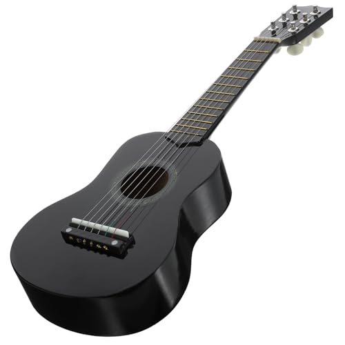 SOPOTUTU Holzgitarre Für Junge Mädchen Akustikgitarre Holzspielzeuggitarre Übungsgitarre Kindergitarre Musikinstrument Für Anfänger Zum Lernen Und Spielen von SOPOTUTU