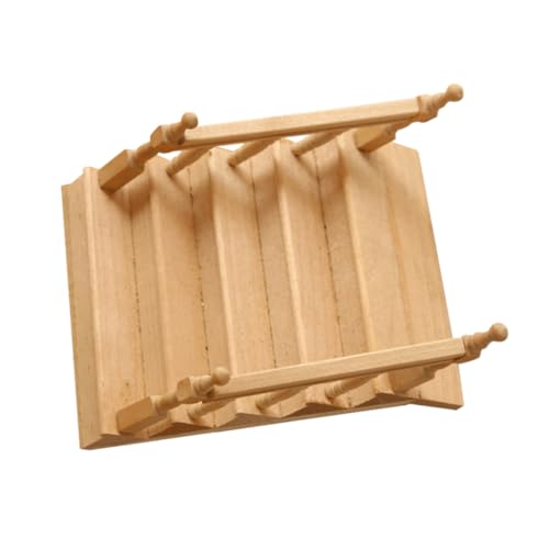SOPOTUTU Kleine Holztreppe mit Handlauf Miniaturmöbel für Puppenhäuser Kreative Dekoration für Dioramen und Spielsets Unbemaltes Modell für Fantasievolles und Fotografie SOPOTUTU Kleine Holztreppe mit Handlauf Miniaturmöbel für Puppenhäuser Kreative Dekoration für Dioramen und Spielsets Unbemaltes Modell für Fantasievolles und Fotografie von SOPOTUTU