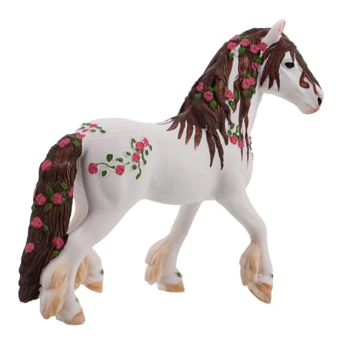 SOPOTUTU Kleinpferd Modellfigur aus Kunststoff Realistisches Pferde Dekorationsspielzeug mit Blütenmotiv Interaktive Pferdefigur für Fantasie und Motorik SOPOTUTU Kleinpferd Modellfigur aus Kunststoff Realistisches Pferde Dekorationsspielzeug mit Blütenmotiv Interaktive Pferdefigur für Fantasie und Motorik von SOPOTUTU