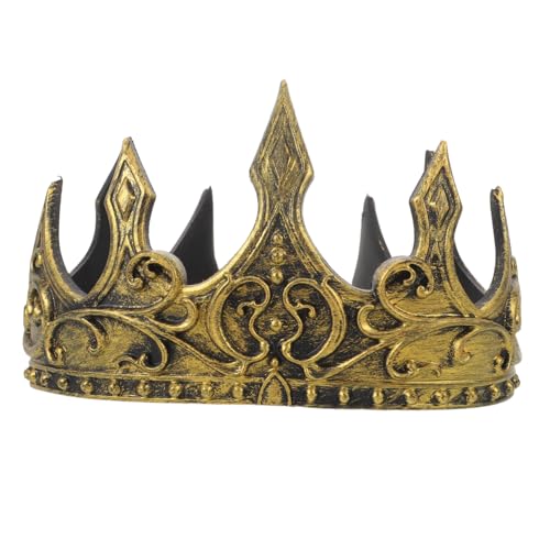SOPOTUTU Königskrone für Jungen Leichte Bequeme Party Kopfbedeckung Langlebiges Mittelalterliches Cosplay Accessoire für Halloween Geburtstage und Rollenspiele von SOPOTUTU