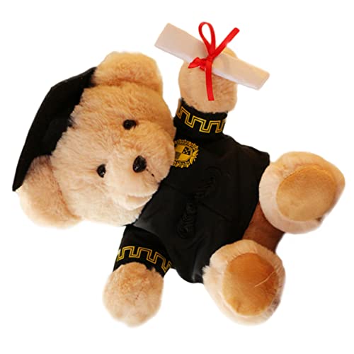 SOPOTUTU Kreative Bärenpuppe mit Doktorhut Kuscheltier für Abschlussfeier Perfektes für Graduierung Dekoration und Fotos Niedliches Hochwertiges Plüschspielzeug für Zuhause von SOPOTUTU