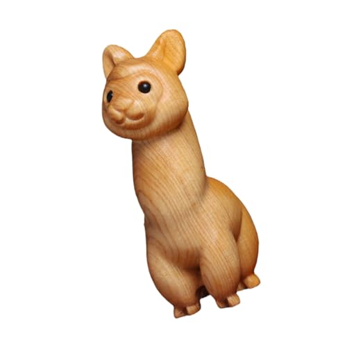 SOPOTUTU Kreatives Holz Alpaka -Ornament Handgefertigtes Tier Figur Süß SOPOTUTU Kreatives Holz Alpaka -Ornament Handgefertigtes Tier Figur Süß von SOPOTUTU
