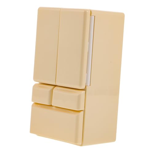 SOPOTUTU Kühlschrank-modellspielzeug Gebaut Möblierung Miniatur Puppenhausküchenartikel Szene -kühlschrank Mit Doppeltür Puppenhaus-kühlschrank-Modell Plastik Beige von SOPOTUTU