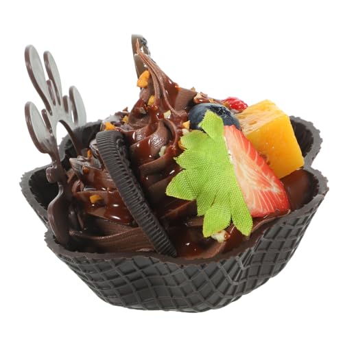 SOPOTUTU Künstliches Eiscreme Modell Imitation Dessert Deko für Schaufenster Miniaturhäuser Bunte Simulation für Festliche Anlässe und Kreative Fotografie von SOPOTUTU