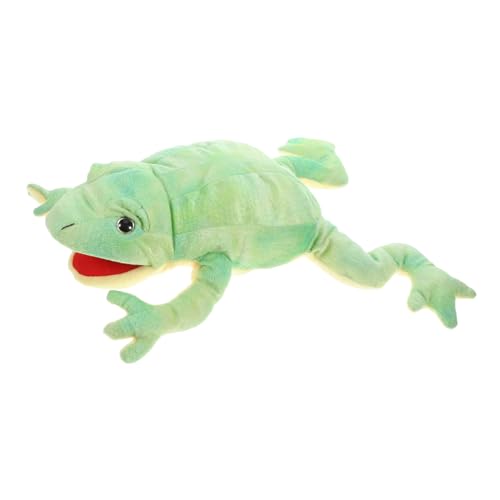 SOPOTUTU Kuschelige Frosch Handpuppe aus Hochwertigem Plüsch Weiches Stofftier für Interaktives Rollenspiel und Frühe Geeignet als für Mädchen und Jungen Ab Monaten von SOPOTUTU