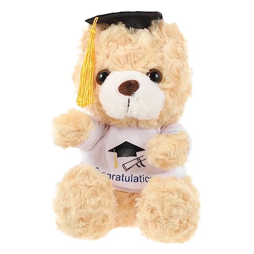 SOPOTUTU Kuscheltier Abschlussbär mit Doktorhut Perfektes für Schulabschluss Niedliches Plüschtier für Graduierung Personalisierbar für Dekoration und Feiern von SOPOTUTU