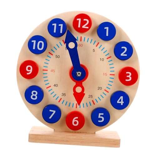 SOPOTUTU Lernuhr Holzspielzeug für Pädagogische Zeiterkennung Bunte Zahlen Robustes Sicheres Material für Grundschule und Zeitverständnis Fördert Kognitive Entwicklung SOPOTUTU Lernuhr Holzspielzeug für Pädagogische Zeiterkennung Bunte Zahlen Robustes Sicheres Material für Grundschule und Zeitverständnis Fördert Kognitive Entwicklung von SOPOTUTU