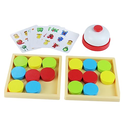 SOPOTUTU Logisches Denkspiel Holzspielzeug für Pädagogisches Farbenerkennungsspiel Pushing Block Toy Beobachtung und Problemlösung Interaktives Lernspiel von SOPOTUTU
