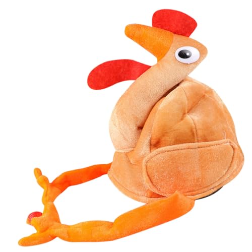 SOPOTUTU Lustiger Truthahn Hut für Karneval und Thanksgiving Cosplay Party Hut mit Langem Bein Dekorative Kostüm Mütze für Halloween Fasching Maskerade und Festliche Anlässe von SOPOTUTU