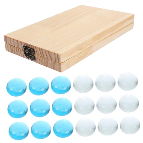 SOPOTUTU Mancala Schachspiel Faltbar aus Holz Langlebiges Lernspielzeug mit Robusten Perlen für Tragbares Denkspiel für Jungen und Mädchen Leicht und Sicher für Unterwegs Zufällige Farbe von SOPOTUTU