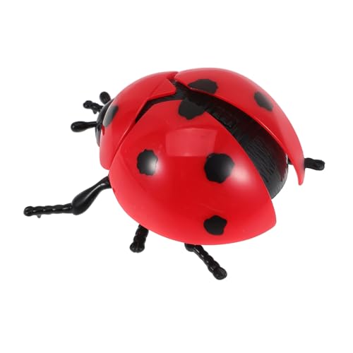 SOPOTUTU Marienkäfer Marienkäfer Figur Aufziehspielzeug Marienkäfer Mini Marienkäfer Modell Rot Kunststoff von SOPOTUTU