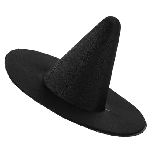 SOPOTUTU Mini Hexenhut aus Leichtem DIY Bastelset für Halloween Party Puppen und Haustierdekoration Handliche Schwarze Filz Hutkappe Vielseitig Einsetzbar für Kreative Halloween Deko von SOPOTUTU