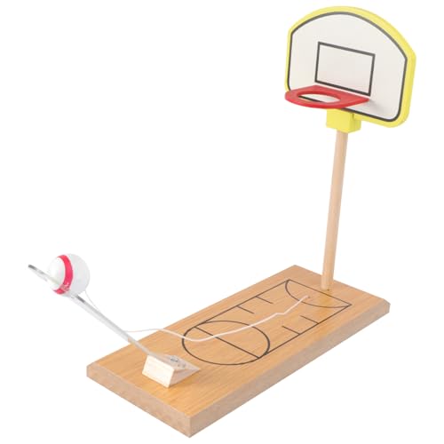 SOPOTUTU Mini Holz Basketballspiel Tisch Basketballspielzeug für Ab Jahren Fingerwurf Schießspiel Langlebiges Umweltfreundliches Mini Basketball Set für Eltern Junge Mädchen Interaktion von SOPOTUTU