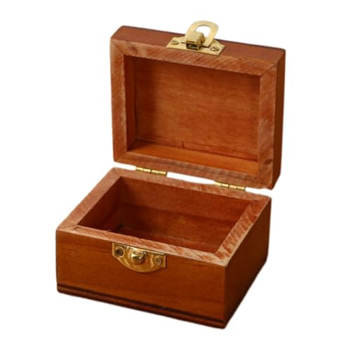 SOPOTUTU Mini-Holzkistenmodell Puppe LED winzig Miniatur -Schlafzimmermöbel Mini-Schlafzimmer-Accessoires Miniaturdekor Miniatur Schlafzimmer Mini - hölzern Hellbraun von SOPOTUTU