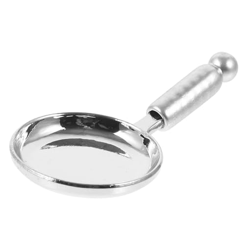 SOPOTUTU Mini House Accessory Häuser Winzig Bratpfanne Figur Innere Künstlich Puppe Pfannenwender Miniatur-Handwerk Minipfanne Silver Legierung SOPOTUTU Mini House Accessory Häuser Winzig Bratpfanne Figur Innere Künstlich Puppe Pfannenwender Miniatur-Handwerk Minipfanne Silver Legierung von SOPOTUTU