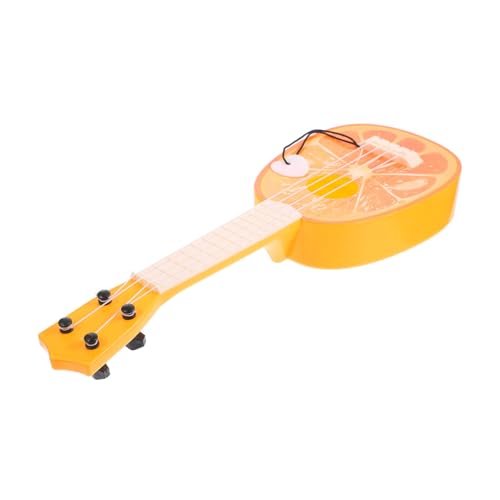 SOPOTUTU Mini Imitation Gitarre Realistische Ukulele für Anfänger Tragbar aus Robustem Kunststoff Partys und Musikspielzeug Orangefarbenes Design SOPOTUTU Mini Imitation Gitarre Realistische Ukulele für Anfänger Tragbar aus Robustem Kunststoff Partys und Musikspielzeug Orangefarbenes Design von SOPOTUTU