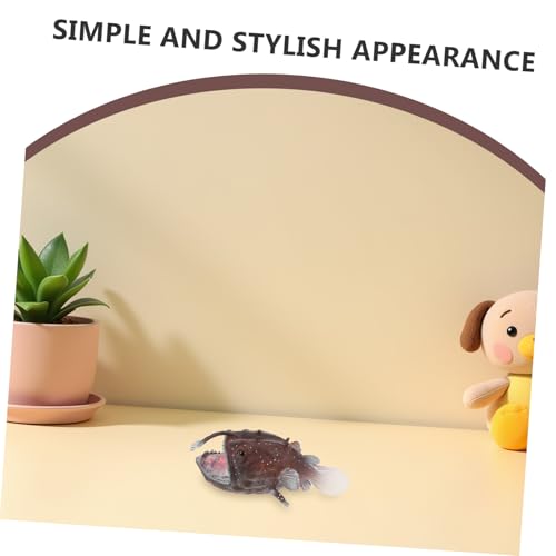 SOPOTUTU Mini Meerestiere Anglerfisch Realistische Kunststoff Tierfigur zum Lernen Entdecken Motorische für Robustes Modell für Unterricht und Interaktives von SOPOTUTU