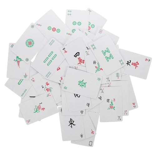 SOPOTUTU Mini Outdoor Mahjong wasserdichte Kunststoff Spielkarten Robustes Poker Kartenspiel für Zuhause Bar Büro Langlebiges Entertainment für Familie und Freunde SOPOTUTU Mini Outdoor Mahjong wasserdichte Kunststoff Spielkarten Robustes Poker Kartenspiel für Zuhause Bar Büro Langlebiges Entertainment für Familie und Freunde von SOPOTUTU