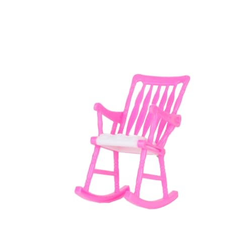 SOPOTUTU Mini Puppen Schaukelstuhl für Puppenhaus Zubehör Mini Doll Chair für Rollenspiele Farblich Sortiert Kindersicheres Fördert Kreativität und Koordination für Mädchen Zufällige Farbe von SOPOTUTU