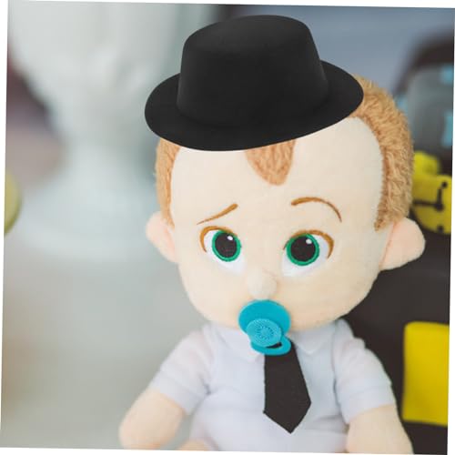 SOPOTUTU Mini Puppenhut aus Leichtem Baumwollstoff Widerstandsfähiger Schwarzer Mini für DIY Puppenmode Wiederverwendbar als Partydeko und Bastelzubehör von SOPOTUTU