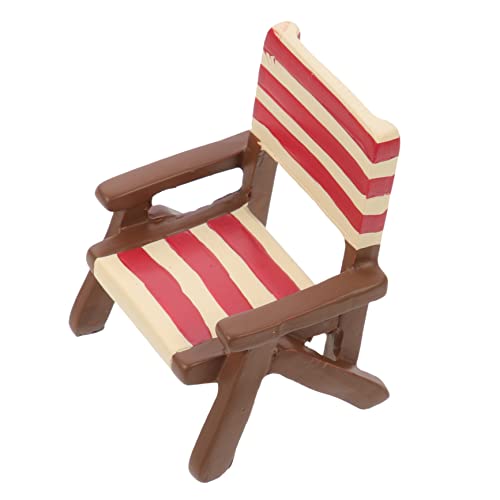 SOPOTUTU Mini Strandstuhl Dekoration Resin Stuhl Ornament für Mikrolandschaften Kleines Möbelstück für Puppenhaus und Garten für Kreative Deko Projekte und Kinderzimmer von SOPOTUTU