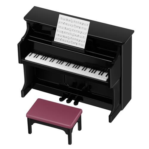 SOPOTUTU Mini Upright Piano mit Hocker Puppenhaus Dekoration Miniatur Möbel für Kreative Szenen und DIY Projekte SOPOTUTU Mini Upright Piano mit Hocker Puppenhaus Dekoration Miniatur Möbel für Kreative Szenen und DIY Projekte von SOPOTUTU