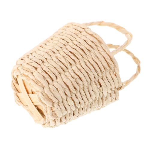 SOPOTUTU Mini-aufbewahrung Skorb Miniaturkörbe Für Puppenhaus Rattankorb Für Puppenstuben Mini-supermarktkorb Kleiner Korb Küchenspielzeug Vortäuschen Miniatur-puppenhauszubehör Bast Beige von SOPOTUTU