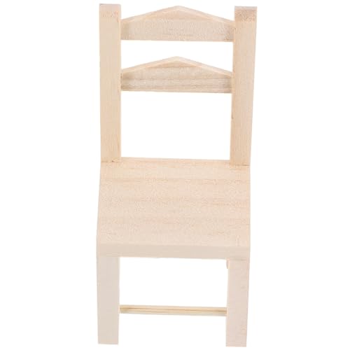 SOPOTUTU Mini-möbelmodell Mini-Stuhl-Modell Miniaturspielzeug Entzückende Mini-hausdekoration Dekorative Mini-hausdekoration Miniaturmöbel Aus Holz Schöner Ministuhl Hölzern von SOPOTUTU