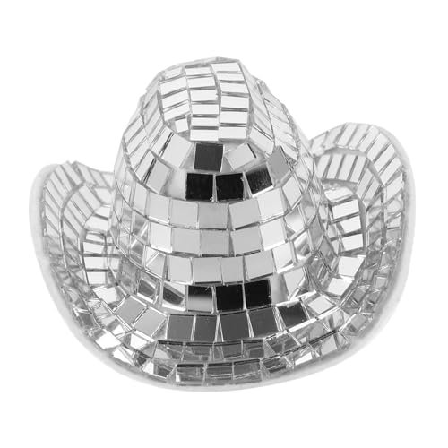 SOPOTUTU Miniatur Disco Cowboy Hut Silber Mini Hut für Puppenhaus Dekoration Party Requisit für DIY Bastelprojekte und Puppenaccessoire SOPOTUTU Miniatur Disco Cowboy Hut Silber Mini Hut für Puppenhaus Dekoration Party Requisit für DIY Bastelprojekte und Puppenaccessoire von SOPOTUTU