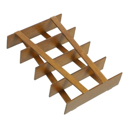 SOPOTUTU Miniatur Holz Möbel Aufbewahrungsregal Puppenhaus Zubehör Holzregal Haltbar für Landschaftsdekoration von SOPOTUTU