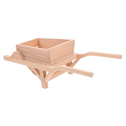 SOPOTUTU Miniatur Holz kippwagen Gartendeko mit Kippschaufelfunktion Langlebiges Gartenornament für Außenbereich Lebendige Miniatur Figuren für Fantasiegarten und Mini Garten Nachhaltiges von SOPOTUTU