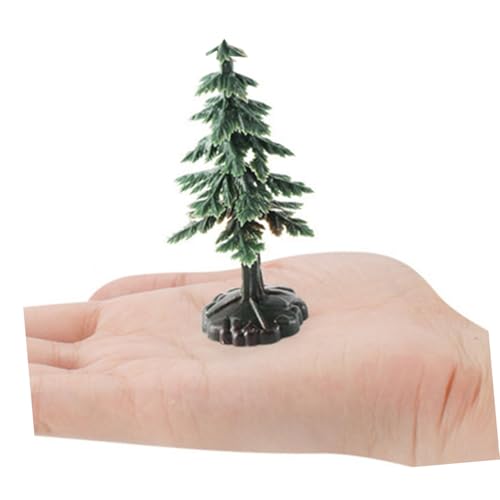 SOPOTUTU Miniatur Modell Teilig Realistische Schneelandschaft Deko Kompakt und Leicht für Tisch Regal Detailgetreu Künstlicher Weihnachtsbaum und Winterdeko von SOPOTUTU