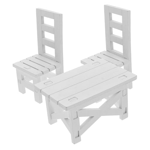 SOPOTUTU Miniatur Möbelset für Puppenhaus Teiliges Set Stühle Tisch für Sicher und Langlebig für Kreatives und Bastelprojekte von SOPOTUTU