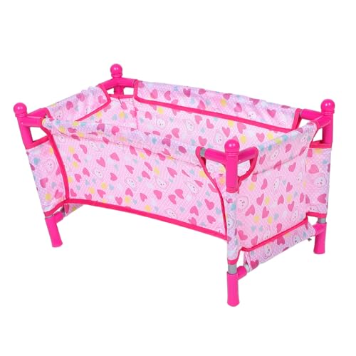 SOPOTUTU Miniatur Puppenbett Puppenhaus Möbel Zubehör Babydoll Bett für Fantasievolles und Dekoratives Puppenhaus Schlafzimmer von SOPOTUTU